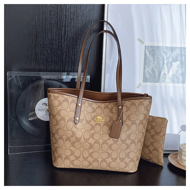 Luxury Designer Women'S One Shoulder Handbag Printed Vintage Paris Fashion Tote Bags Large -Capacity Portable Bag Cluch Bag Purs