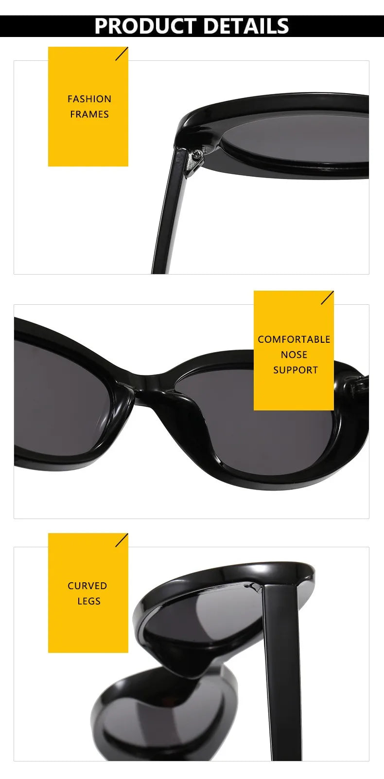 New Retro Oval Cat Eye Sunglasses for Women Men Y2k Trendy Narrow Small Sunnies 90s Brand Designer Sun Glasses UV400