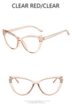 New Retro Cat Eye Glasses Frame Women Brand Vintage Trend Anti-blue Light Glasses Transparent Frame Myopia Eyeglasses