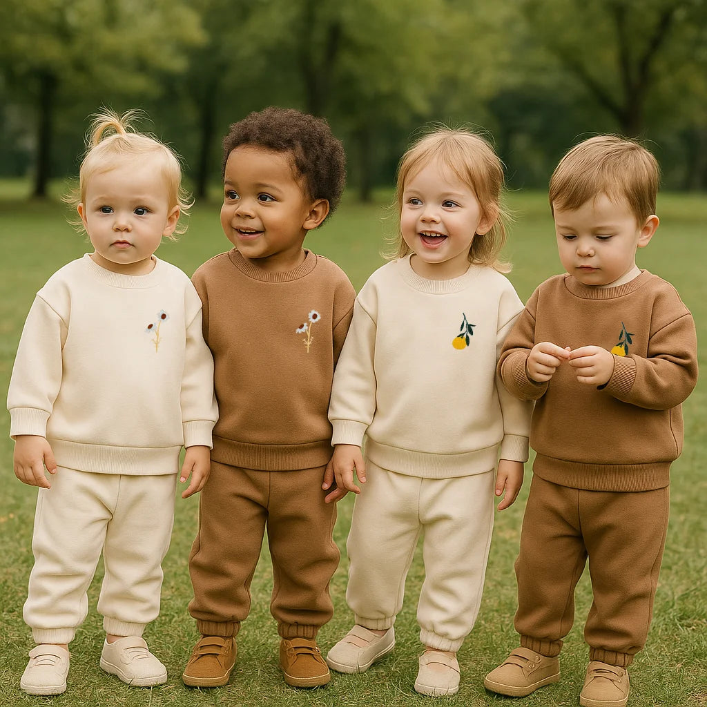 2026 Autumn Kids Sweatshirt Outfits Children Korean Sweatwear+Pants Casual Sports Pullovers Suit For Toddler Baby Girl Boy Sets