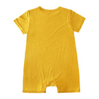Summer Thin Baby Clothes 0-2Y Girls Boys Infant Solid Color Romper Newborn Short Sleeved Jumpsuit Toddler One Piece