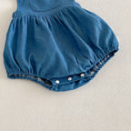 2026 Summer New Baby Girl Overalls + Cute Strawberry Lapel Shirts + Hat 3pcs Suit Fashion Infant Clothes Set Toddler Outfits