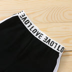 Trendy Summer Children's Sports Clothing Set 2-6Y Patchwork Letter Camisole and Shorts 2Pcs for Girls Kid's Casual Vest Outfit