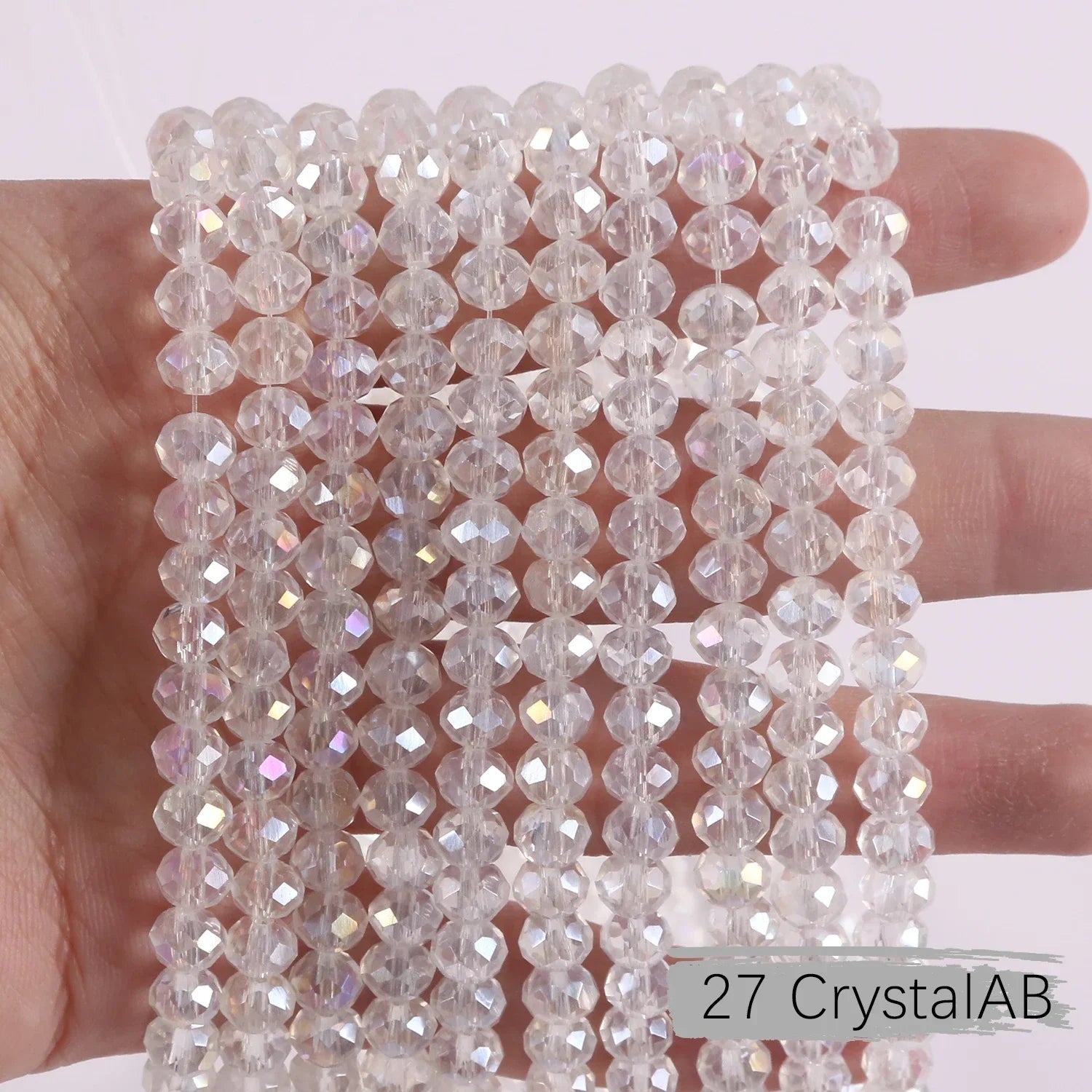 2mm 4mm 6mm 8mm Rondelle Austria Crystal Beads Faceted Glass Beads Loose Spacer Beads for DIY Bracelet Garment Making