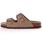 Asgard Summer New Leather Sandals Outdoor Fashion Double Buckle Beach Shoes Comfort Cork Footbed Clogs Slipper With Arch Support
