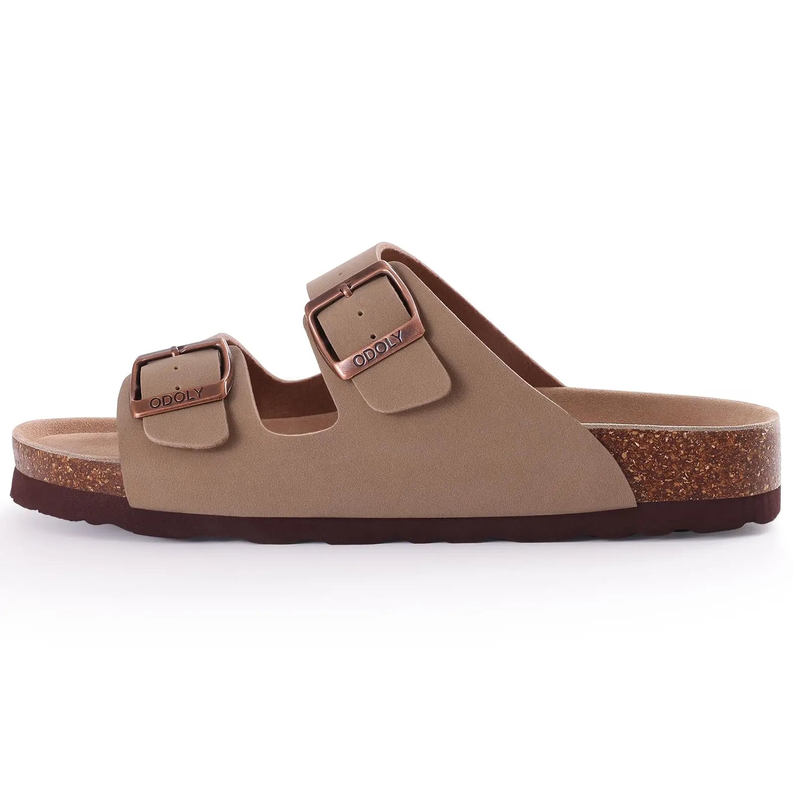 Asgard Summer New Leather Sandals Outdoor Fashion Double Buckle Beach Shoes Comfort Cork Footbed Clogs Slipper With Arch Support