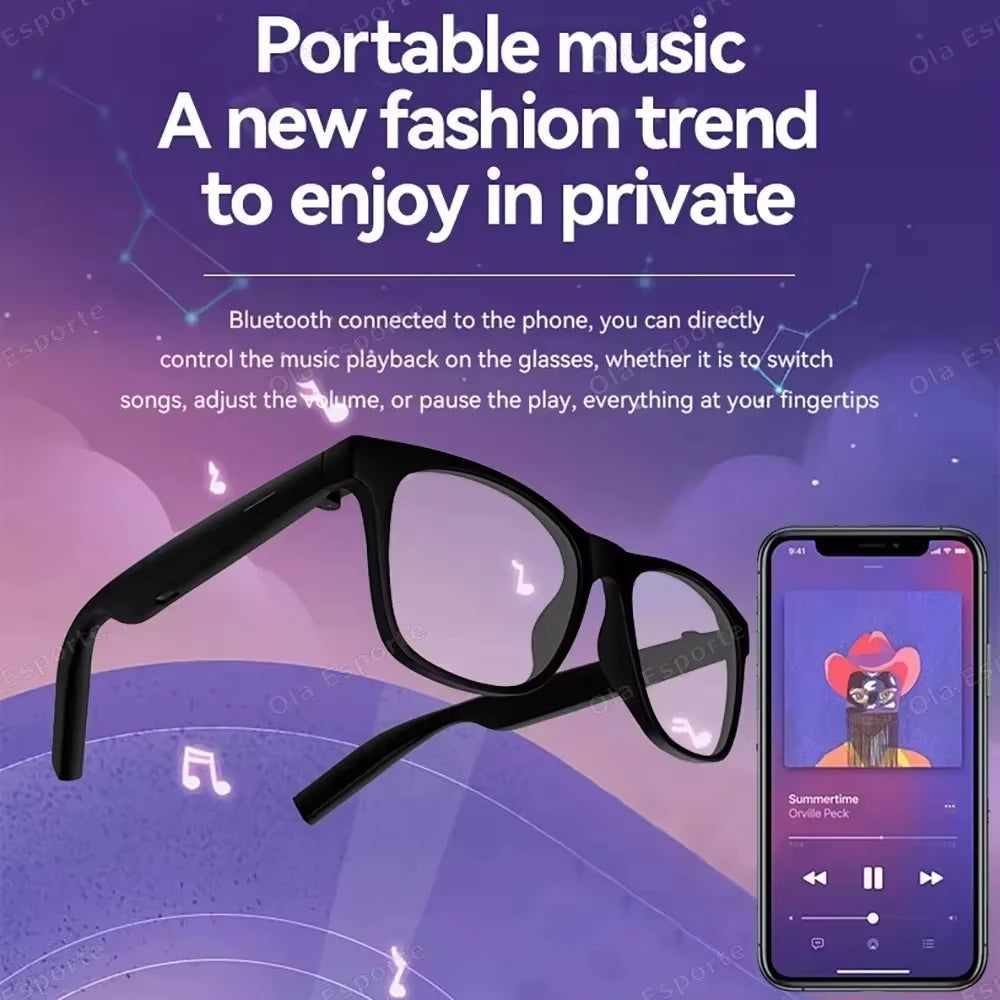 Lenovo AI Smart Glasses 8K Camera Touch Control Photo Recording Voice Assistant Translator Music Wireless Bluetooth Sunglasses