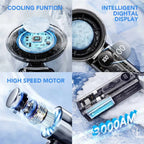 High Speed Cooling Fan USB Charging Portable Turbo Handheld Fan Ice Compress Transparent Mecha Mini Fan