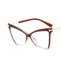 Cat Eye Oversized Glasses Frame TR90 Glasses Personality Fashion Butterfly Computer Glasses Triangle Eyewear 2024