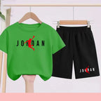 Children's sports suit, sports T-shirt,short sleeve and shorts, boys'and girls'sports uniform set,suitable for 3 to13 years old