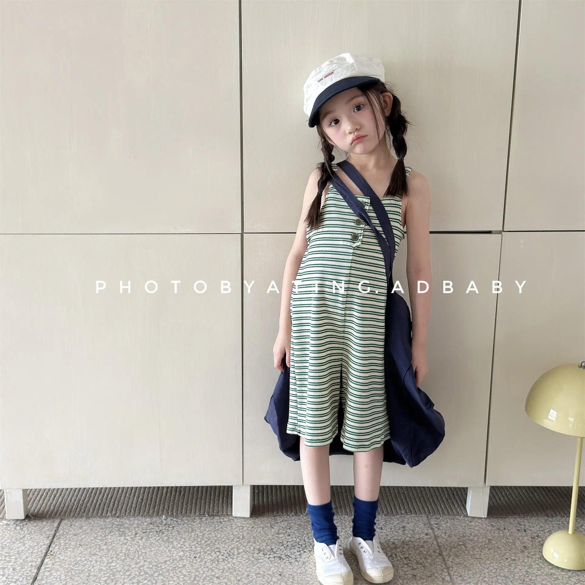 2026 Summer New Children Loose Casual Overalls Toddler Girls Sling Jumpsuit Cotton Boys Thin Striped Strap Shorts Kids Clothes