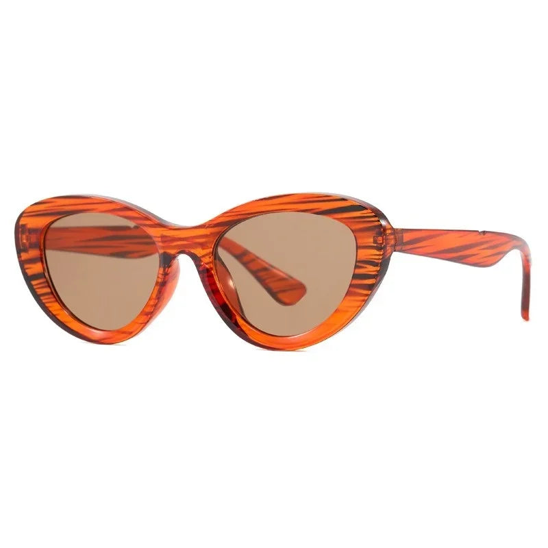 Retro Concave Cat Eye Sunglasses Women Fashion Brand Designer New Sun Glasses Cateye Eyeglasses Shadow for Female