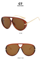 Vintage Retro Metal Double Bridges Round Sunglasses Women Brand Fashion Punk Gradient Shades Trending Sun Glasses Eyewear UV400