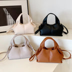 2026 Stylish Designer French Cloud Bag Niche Genuine Leather High-End Crossbody Dumpling Bag Versatile Handbag Shoulder Bag