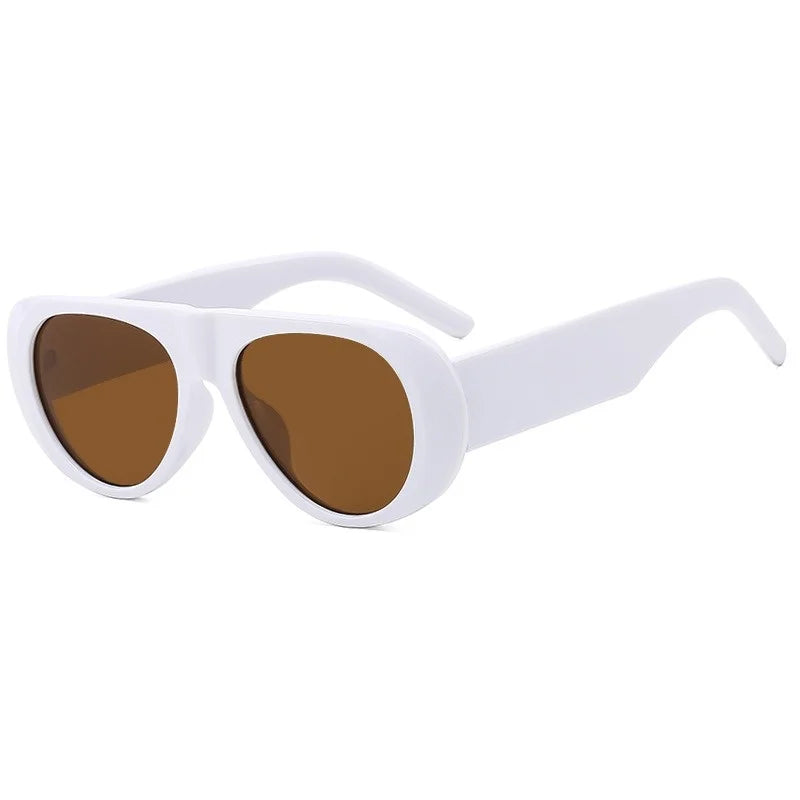 Retro Large Sunglasses for Women Fashionable Wide Legs New Large Frame Sunglasses Gradient Color Personalized Glasses Goggles