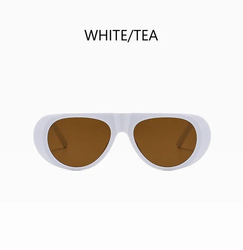 Retro Large Sunglasses for Women Fashionable Wide Legs New Large Frame Sunglasses Gradient Color Personalized Glasses Goggles