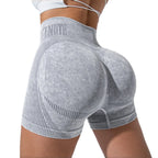 High Waist Yoga Pants Sand Washed Fitness Running Shorts Women's Tight Fitting Exercise Clothing Summer Autumn Spring