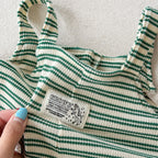 2026 Summer New Children Loose Casual Overalls Toddler Girls Sling Jumpsuit Cotton Boys Thin Striped Strap Shorts Kids Clothes