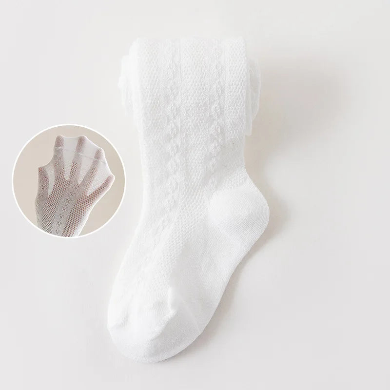 2026 Summer New Baby Pantyhose Newborn Infant leggings Girls Thin Mesh Tights Children Pants 0-8Y