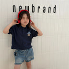 2026 Summer New Children Short Sleeve T Shirts Cotton Boys Casual Polo Shirts Girls Cute Cartoon Lapel Tops Kids Clothes