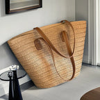 Luxury Designer Summer Beach Party Purses Shopper Tote Bag Women's Large Capacity Shoulder Bag Summer Straw Woven Basket Handbag