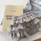 2026 Summer New Children Shorts Cotton Girls Sweet Lace Flower Bud Shorts Fashion Toddler Floral Culottes Kids Clothes