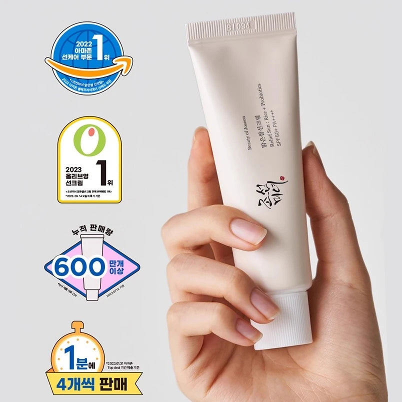 SPF50+ Beauty of Joseon Sunscreen Korean Rice Probiotic Solar Blocker Skin Cream Anti UV Sun Block Facial Mild Moisturizer 50ml