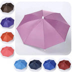 Foldable Head Umbrella Hat Windproof Fishing Head Wearing Sunshade Rain Gear Outdoor Portable Umbrella Camping Beach Head Hats
