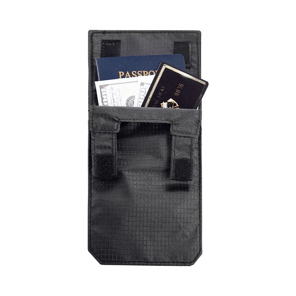 Anti-Theft RFID Blocking Travel Pouch Money Belt Bag for Women & Men Small Wallet for Credit Card ID Cash Passport