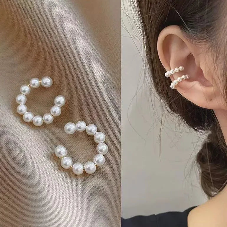 Fashion Exquisite Rhinestone Decor Ear Cuff earring for Woman Ear 2025 Summer New Arrival Christmas Jewelry Gift