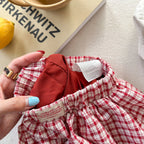 2026 Summer New Children Plaid Shorts Cotton Girls Cute Loose Culottes Kids Fashion Casual Shorts Toddler Clothes