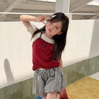 2026 Summer New Children Plaid Shorts Cotton Girls Cute Loose Culottes Kids Fashion Casual Shorts Toddler Clothes