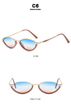 Vintage Half Frame Cat Eye Sunglasses Women Fashion Metal Glasses Punk Trendy Sun Glasses Female Shades for Famale Eyewear Uv400