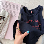 2026 Summer New Children Sleeveless T Shirts Cotton Boys Girls Letter Print Vest Toddler Fashion Casual Tops Kids Clothes