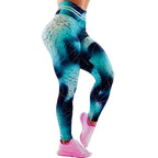 Plus Size 1XL-5XL Women's Fashion Yoga Print Leggings Pants Women All Season Casual High Waist Pants