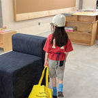 2026 Summer New Children Short Sleeve T Shirts Cotton Boys Letter Print Casual Tee Baby Girls O-neck Loose Tops Kids Clothes