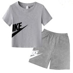 Summer Brand White T-shirt+Shorts Two-piece set Kids New Clothing Fashion Letter Boy Girl3-12Yrs Sports Short-sleeved Casual Set