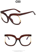 2023 Ins Rainbow Frame Fashion Retro Round Anti Blue Light Women Glasses Vintage Oversized Colourful Frame Clear Eyeglasses