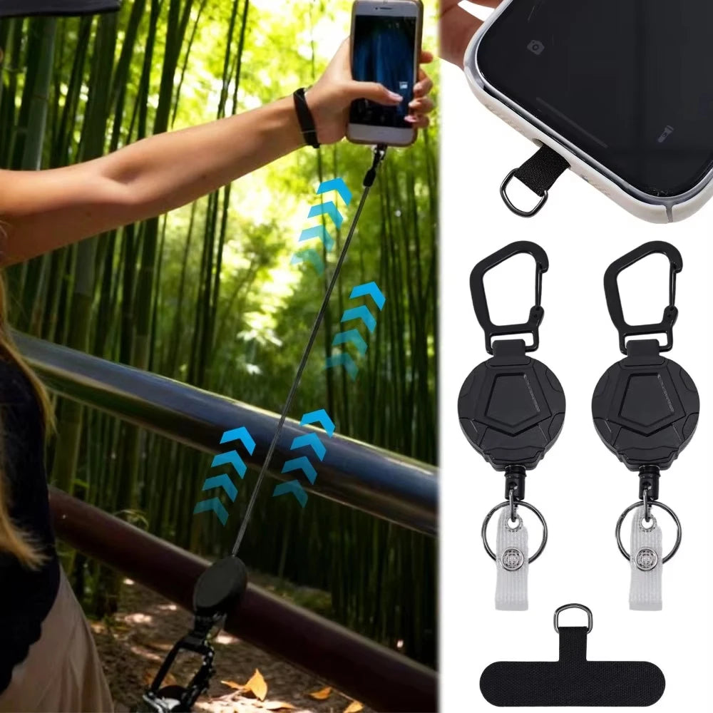 Retractable Lanyard Anti-Theft Phone Holder Travel Cellphone Lanyard Strap Smartphone Safety Tether With Belt Clip
