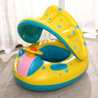 1pc PVC children's swimming ring with sunshade, inflatable water toy, pool floater