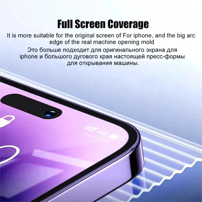 1-3PCS Oleophobic Coating Privacy Screen Protector for iPhone 17 Pro Max 15 14 13 12 11 16 XR X XS 7 8 Plus Anti-Spy Protector