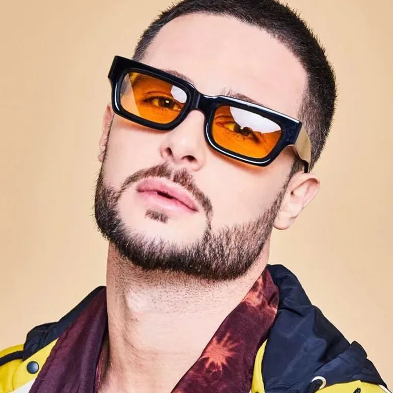 Fashions Retro Square Sunglasses Men Cat Eye Sun Glasses Brand Rectangle Eyewear UV400 Summer Shades Vintage Punk Eyeglasses