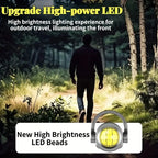 Mini Keychain Flashlight Rechargeable Pocket COB Working Light Outdoor Hook Emergency Warning Light for Camping Walking Hiking