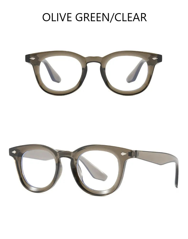 Vintage Punk Square Sunglasses Women Brand Fashion Concave Sun Glasses Men Shades UV400 Olive Green Leopard Rivets Eyewear