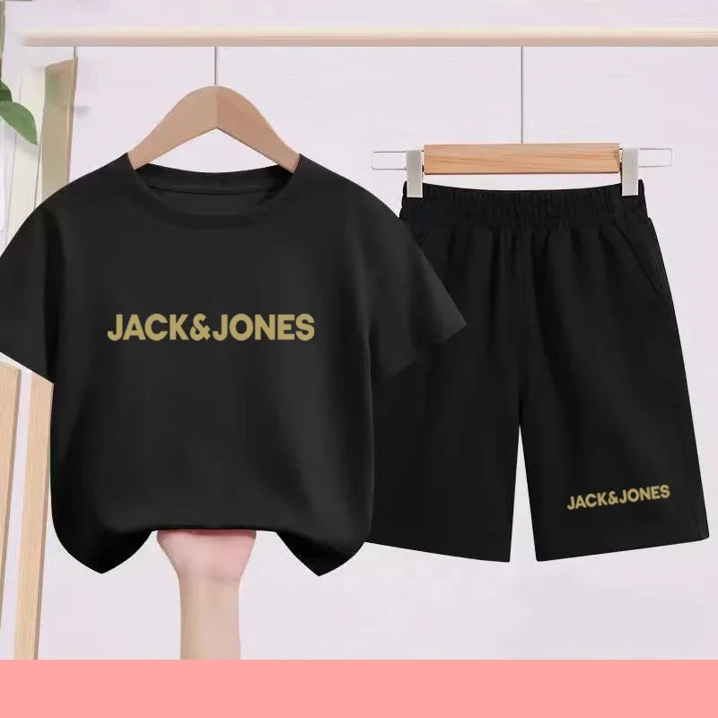 Children's Summer Collection of Sportswear with Unique and Fashionable Letter Designs - Boys' / Girls' Sport T-Shirts and Shorts