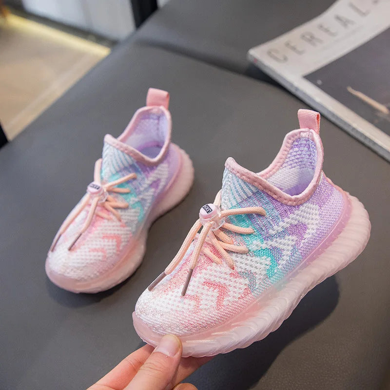 2026 Kids Sneakers Breathable Mesh Casual Soft Sole Running Shoes For Boys Girls Spring Summer