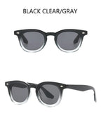 Vintage Punk Square Sunglasses Women Brand Fashion Concave Sun Glasses Men Shades UV400 Olive Green Leopard Rivets Eyewear