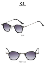 Retro Square Sunglasses Men Small Frame Sun Glasses Women New Fashion Polygonal Metal Eyeglasses Shadow UV400