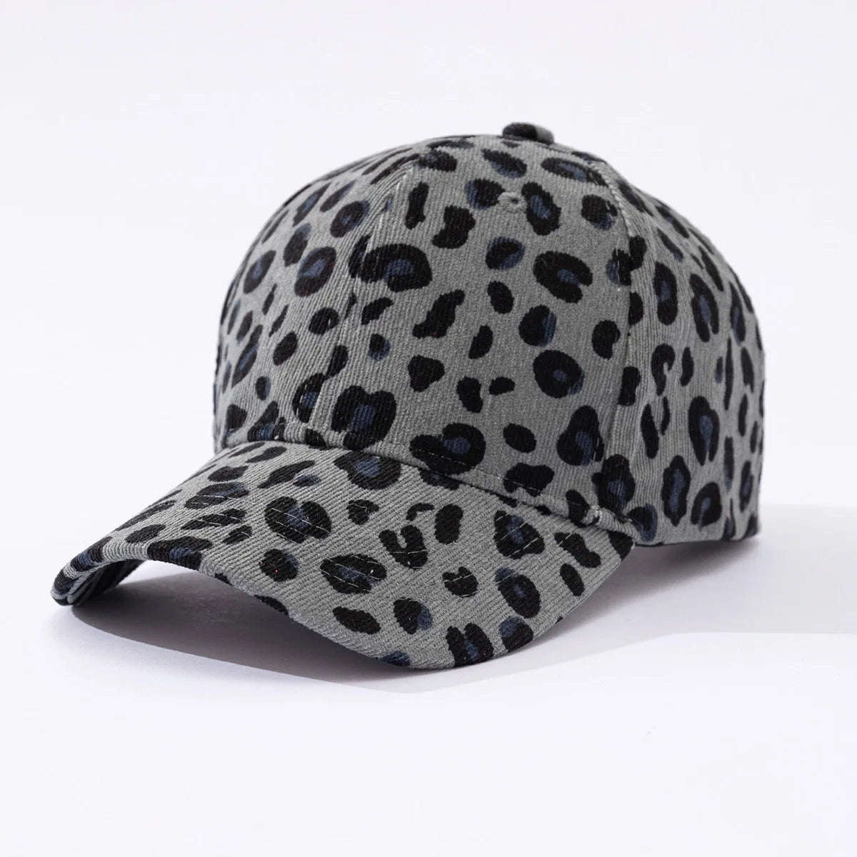 Leopard hat Women's autumn and winter corduroy baseball cap warmth preservation sunscreen hat cap hard top men