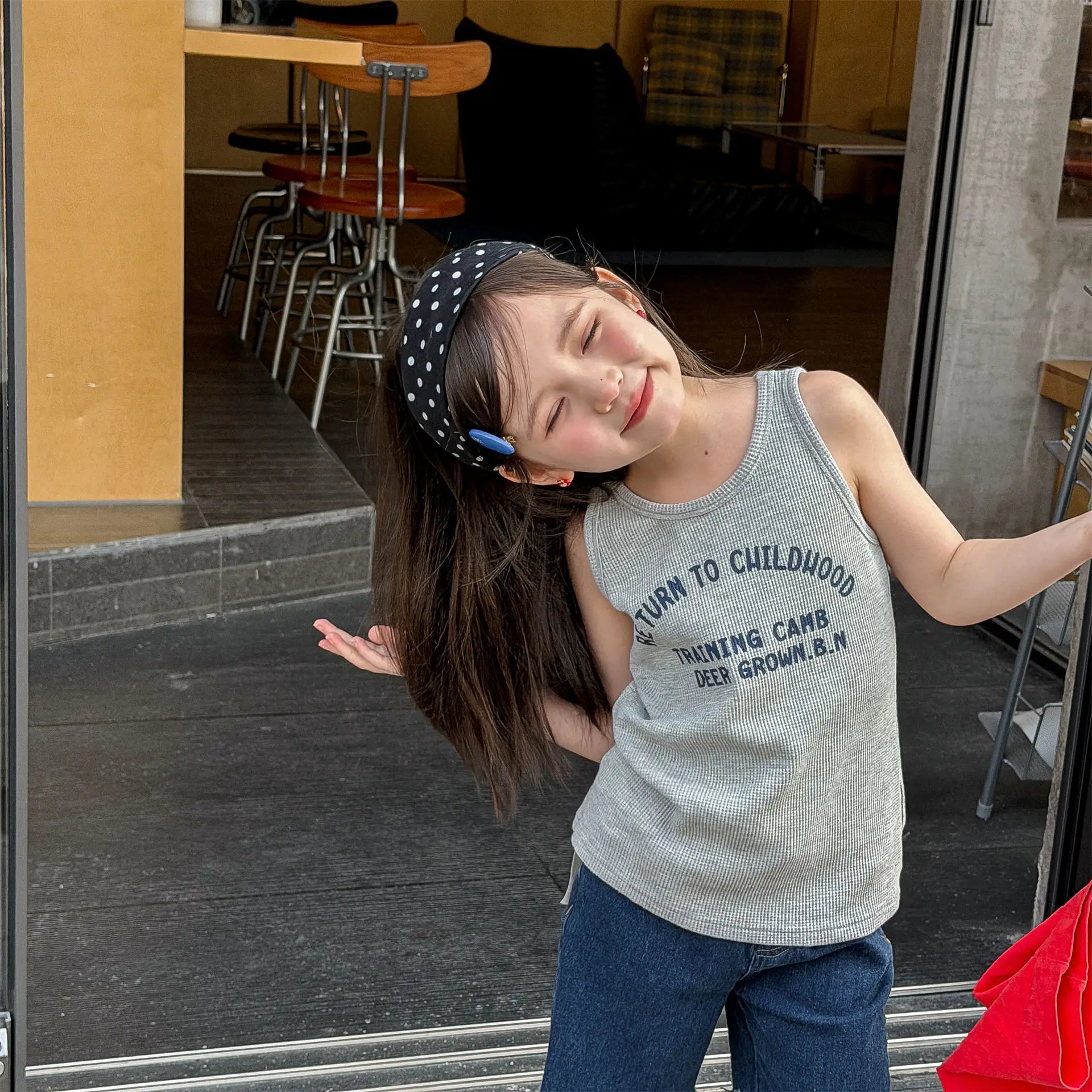 2026 Summer New Children Sleeveless T Shirts Cotton Boys Girls Letter Print Vest Toddler Fashion Casual Tops Kids Clothes